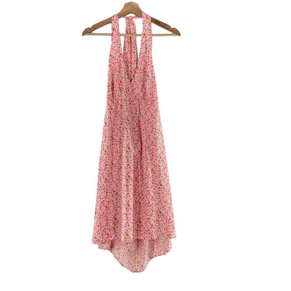 Abound Nordstrom Pink Tamara Daisy Halter Summer Dress